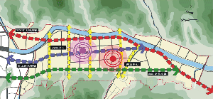 欒川縣城東新區(qū)控制性詳細規(guī)劃-功能結(jié)構(gòu)分析圖